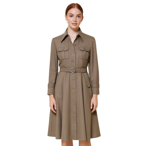 Vintage Jackets & Blazers - Xin Xin Trench Coat Beige Size M Vintage